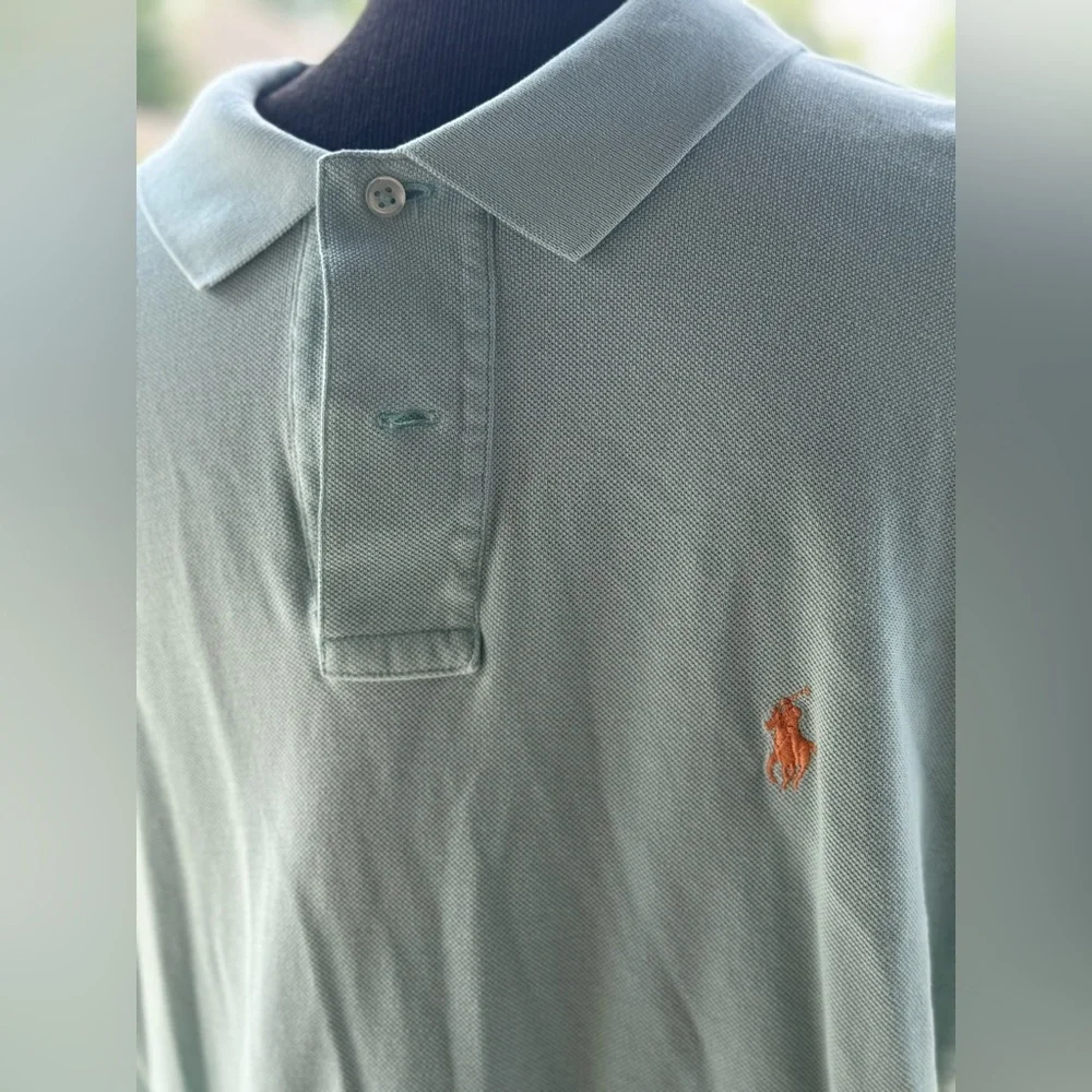 Ralph Lauren Blue Polo Shirt Classic Knit Casual